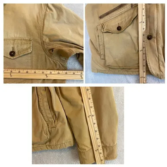 Vintage Polo Ralph Lauren Men Barn Chore Field Hunting Coat Jacket XL Tan Canvas - Picture 10 of 11